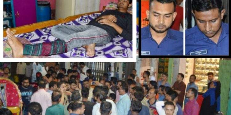 শহরের কালীরবাজারে সাংবাদিক কে পেটালো পুলিশ