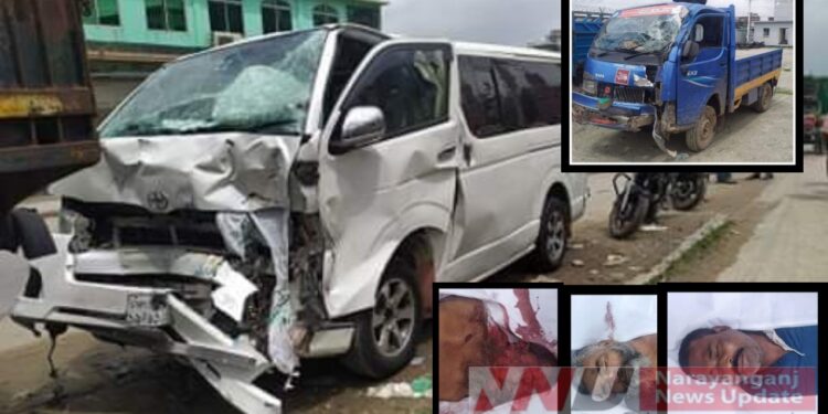 সিদ্ধিরগঞ্জে সড়ক দূর্ঘটনায় নিহত-৩, আহত ৪