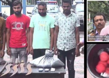 সোনারগাঁয়ে বোমা ও অস্ত্রসহ ডাকাত দল আটক