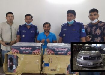 ফতুল্লায় গাড়িভর্তি বিয়ারসহ গ্রেপ্তার, মূল হোতা অধরা