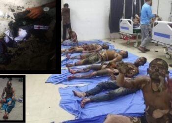 মানুষের চামড়া পুড়ে লেগে আছে মসজিদের মেঝেতে