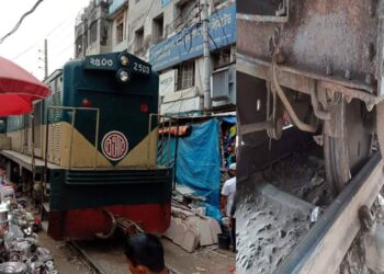 ট্রেন লাইনচ্যুত, নারায়ণগঞ্জ থেকে রেল যোগাযোগ বন্ধ