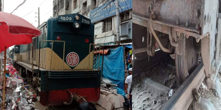 ট্রেন লাইনচ্যুত, নারায়ণগঞ্জ থেকে রেল যোগাযোগ বন্ধ