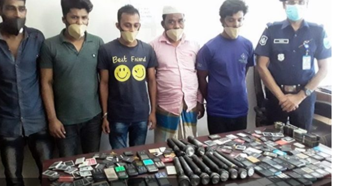 সিদ্ধিরগঞ্জে মোবাইল চোর চক্রের সন্ধান, গ্রেফতার ৫