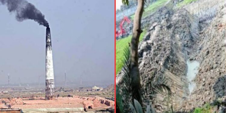 বন্দরে ফসলি জমির মাটি যাচ্ছে অবৈধ ইটভাটায়
