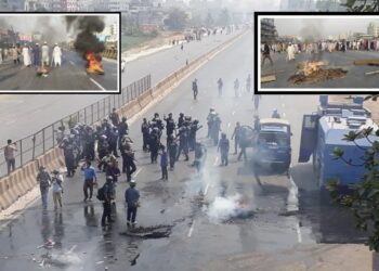 নারায়ণগঞ্জে হেফাজত-পুলিশ সংঘর্ষ, কয়েকজন আহত