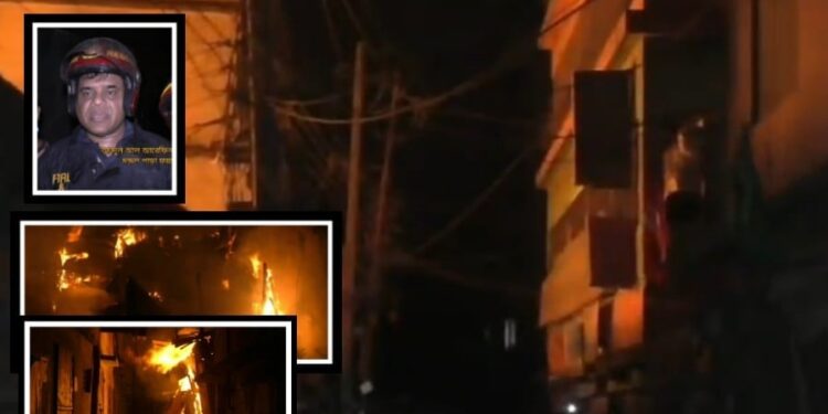 নারায়ণগঞ্জে গো-খাদ্যের গুদামে আগুন