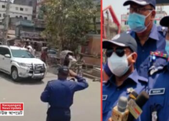 লকডাউনে এসপি জায়েদুল সড়কে, করলেন সতর্ক