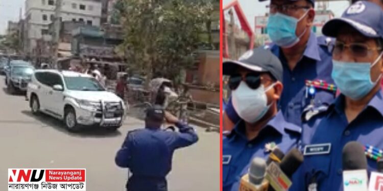 লকডাউনে এসপি জায়েদুল সড়কে, করলেন সতর্ক