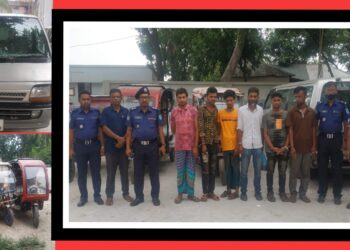 ফতুল্লায় গাড়ীসহ ৬ চোর আটক
