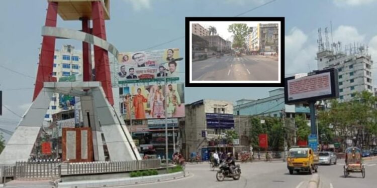 বঙ্গবন্ধুর নামের বিকৃতি হচ্ছে নারায়ণগঞ্জ শহরে