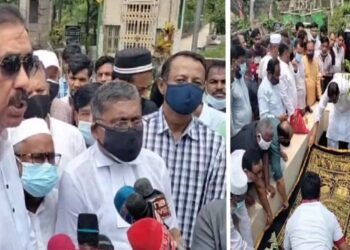 ‘সম্প্রীতি নষ্ট করতেই শ্মশানের মাটি কবরস্থানে’ শামীম ওসমান