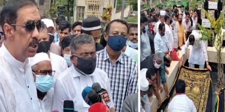 ‘সম্প্রীতি নষ্ট করতেই শ্মশানের মাটি কবরস্থানে’ শামীম ওসমান