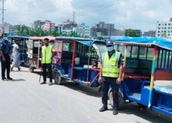 নারায়ণগঞ্জের মহাসড়কে ২শ অটো জব্দ, জরিমানা
