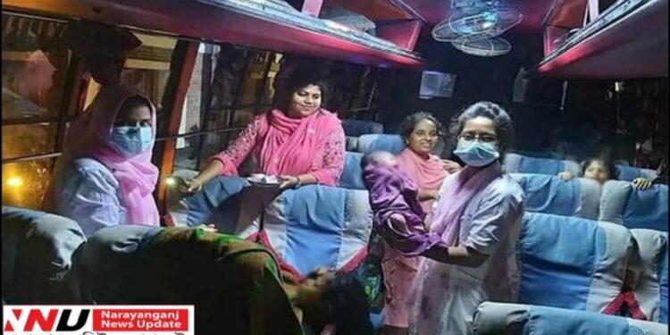 নারায়ণগঞ্জ থেকে ফেরার পথে বাসের মধ্যেই সন্তান প্রসব