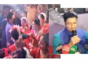 নারায়ণগঞ্জের পূজামণ্ডপে নাচলেন ফেরদৌস