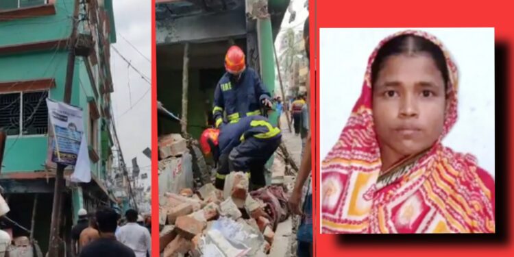 দেয়াল চাপায় প্রাণ গেলো মায়ের, কাতরাচ্ছে মেয়ে