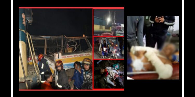 নারায়ণগঞ্জে বাস ট্রেনের সংঘর্ষ : মৃত্যু বেড়ে ৪