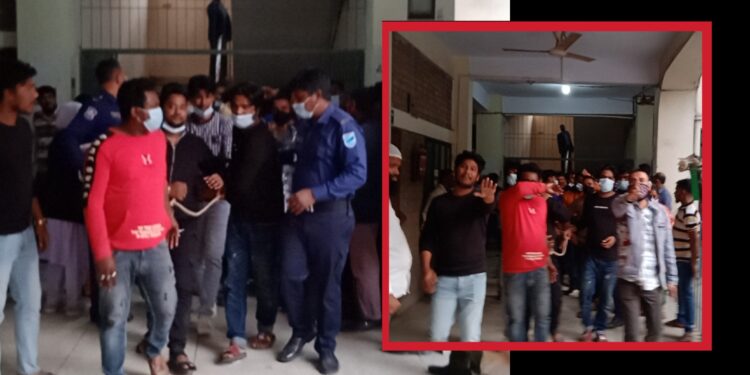 পত্রিকা অফিসে তান্ডব : ৮ সন্ত্রাসী রিমান্ডে