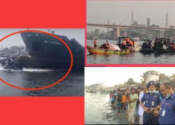 শীতলক্ষ্যায় জাহাজের ধাক্কায় লঞ্চডুবি, লাশ উদ্ধার