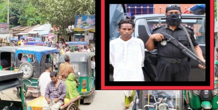 নগরীর মন্ডলপাড়ায় অটো সট্যান্ডের চাঁদাবাজ গ্রেফতার