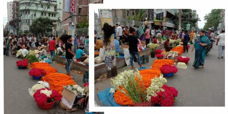 সার্বজনীন উৎসব পহেলা বৈশাখের ভোরে ফুল কেনার ধুম