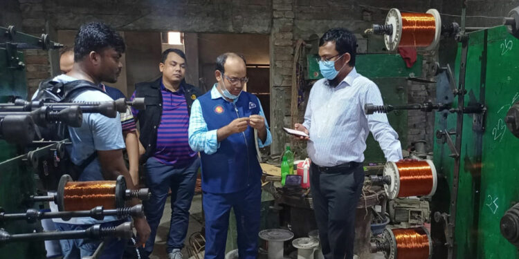 নকল বৈদ্যুতিক তার উৎপাদন-বিক্রি করায় ২৯ লাখ টাকা জরিমানা