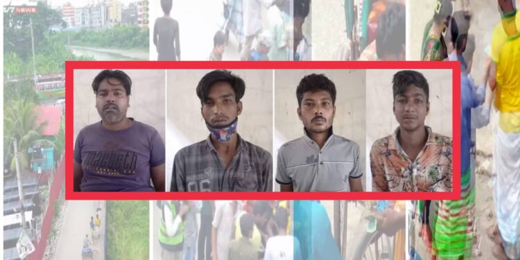 এসপি কার্যালয় সংলগ্ন চাঁনমারী মাদক স্পটের চার হোতা গ্রেফতার