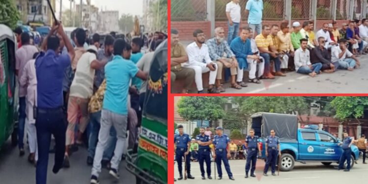 বিএনপির মিছিলে পুলিশের লাঠিচার্জ, আহত ১২