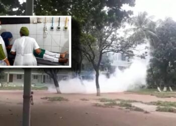 মর্গ্যাণ স্কুলে কাঁদানে গ্যাস : ৪০ ছাত্রী অসুস্থ্য