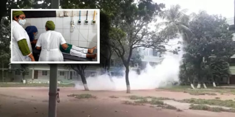 মর্গ্যাণ স্কুলে কাঁদানে গ্যাস : ৪০ ছাত্রী অসুস্থ্য