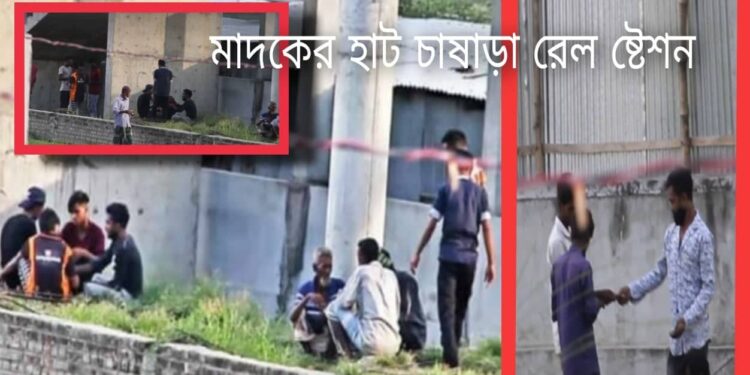 মাদকের হাট চাষাড়া স্টেশনে বসতে ভয় পান মাষ্টার !