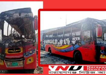 কাঁচপুরে পুড়লো বাস