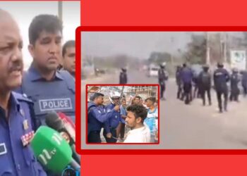 আজাদের নাটক মঞ্চায়ন : আড়াইহাজারে ‍বিএনপি পুলিশ সংঘর্ষ