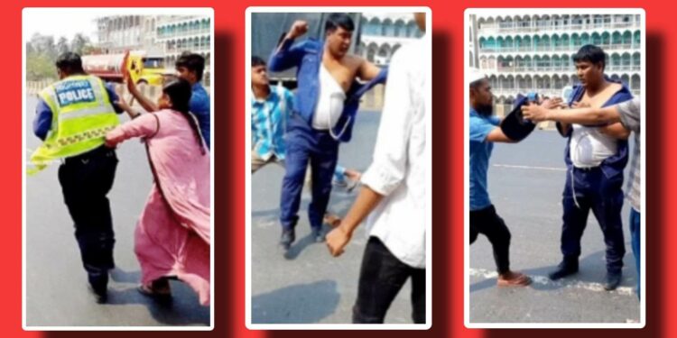 সিদ্ধিরগঞ্জে নারীর হামলায় ট্রাফিক পুলিশ, টিকটকে ভাইরাল