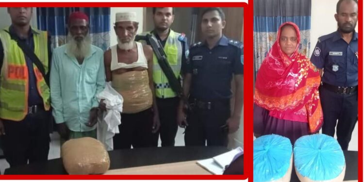 আড়াইহাজারে গাজাসহ গ্রেফতার ৩