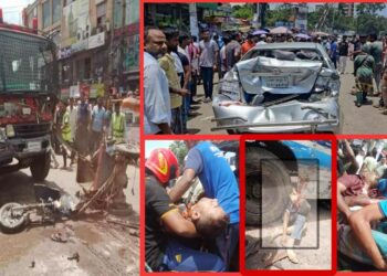 গাড়িতেই স্ট্রোক : ফায়ার সার্ভিসের দুর্ঘটনায় চালকসহ নিহত ২