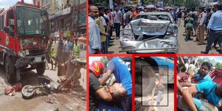 গাড়িতেই স্ট্রোক : ফায়ার সার্ভিসের দুর্ঘটনায় চালকসহ নিহত ২