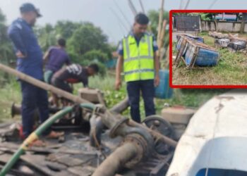 মেঘনায় অবৈধ বালু উত্তোলন, নৌ পুলিশের অভিযান