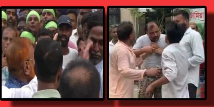 আন্দোলনে আসা কর্মীর উপরই হামলা ! বিতর্কে গিয়াস-টিপু