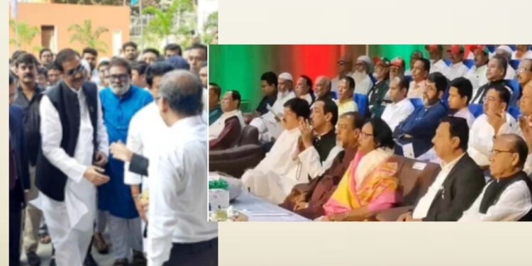 নাসিক ভবনে শামীম ওসমান ! বসলেন আইভীর পাশে