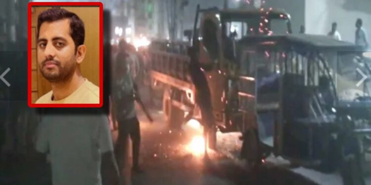 যুবদলের মিছিল থেকে যানে আগুন, ভাংচুরে গ্রেপ্তার ১