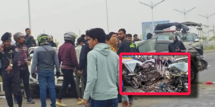 রূপগঞ্জের পূর্বাচলে দুই প্রাইভেটকারের সংঘর্ষ, নিহত ৪