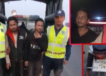 মটর সাইকেলে দিয়ে মহাসড়কে ছিনতাই, হাতেনাতে আটক ২