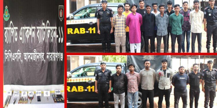 ‘টেনশন’ ও ‘ডেভিল এক্সো’ নামক কিশোর গ্যাংয়ের ১৭ জন আটক