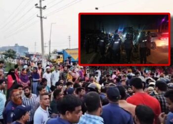 রূপগঞ্জে শ্রমিক-পুলিশ সংঘর্ষ-ভাঙচুর, আহত ২০