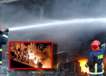 সোনারগাঁয়ে ব্যাটারি কারখানায় আগুন