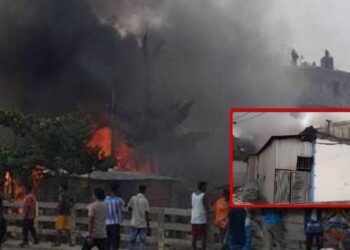 আড়াইহাজারে ব্যাটারি কারখানায় আগুন