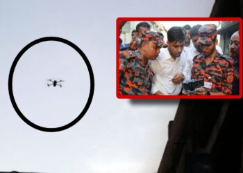গাজী টায়ার ভবনে ড্রোন দিয়ে খোঁজা হচ্ছে নিখোঁজদের