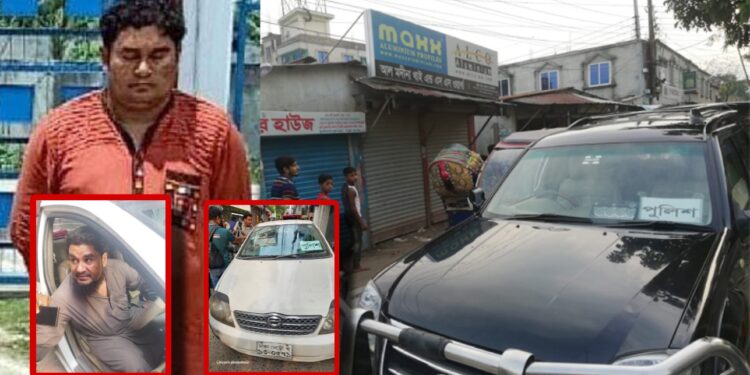 নারায়ণগঞ্জে পুলিশ স্টিকারে মাদক কারবারীর তাফালিং